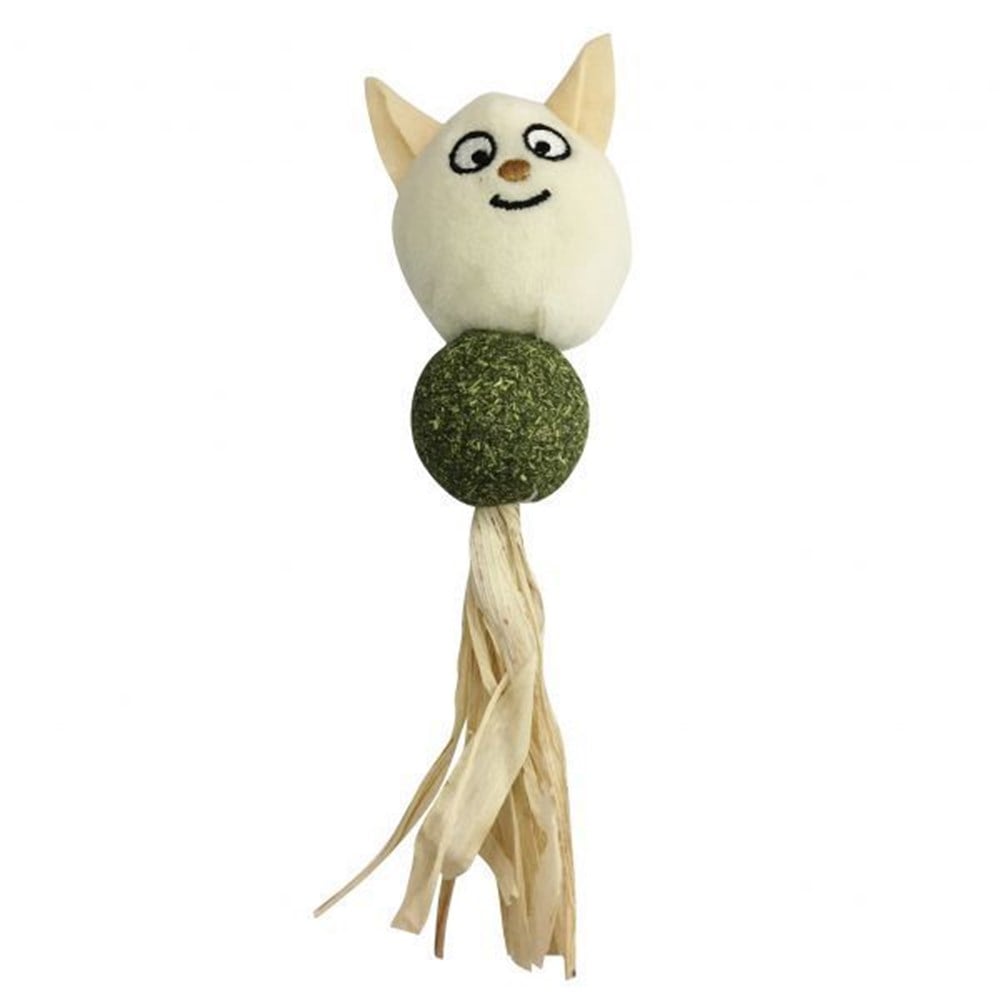 Catnip Otlu ve Hasır Püsküllü Peluş Kedi Oyuncağı 17 cm