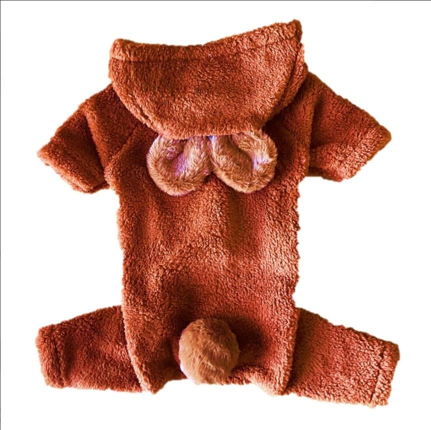 Gedyco Tarçın Kulaklı Tarçın Peluş Küçük Irk Köpek Tulumu