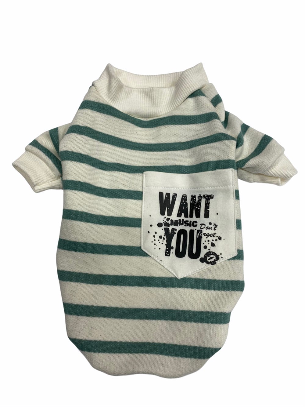 Yeşil Beyaz Çizgili Sweatshirt