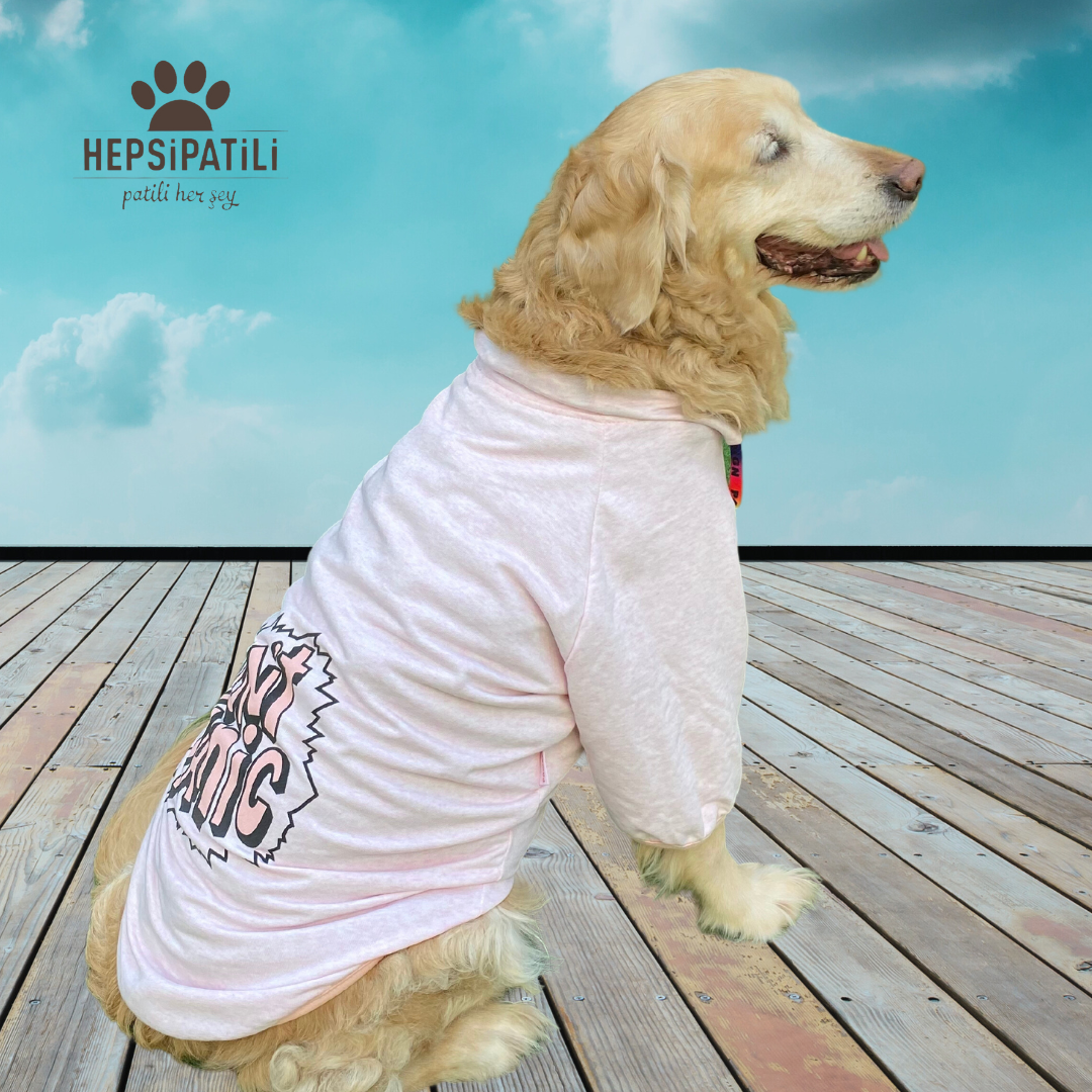 Pawstar Dont Panic Pink Orta-Büyük Irk Köpek Sweatshirtü
