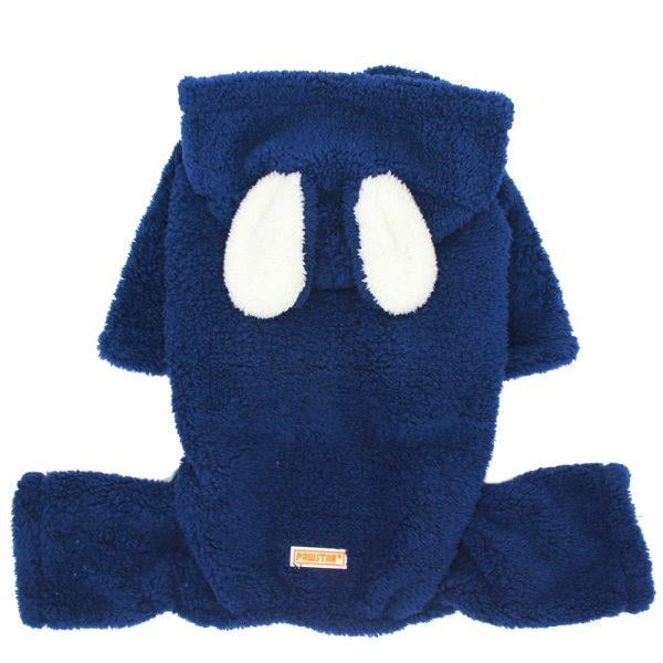 Pawstar Lacivert Tapeti Peluş Küçük Irk Köpek Tulumu (1 kg-11 kg arasına uygun bedenlerde)