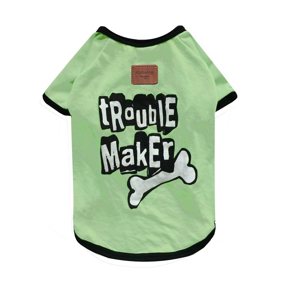 Alphadog Trouble Maker Mint Küçük Irk Köpek T-shirtü (2 kg-12 kg arasına uygun)