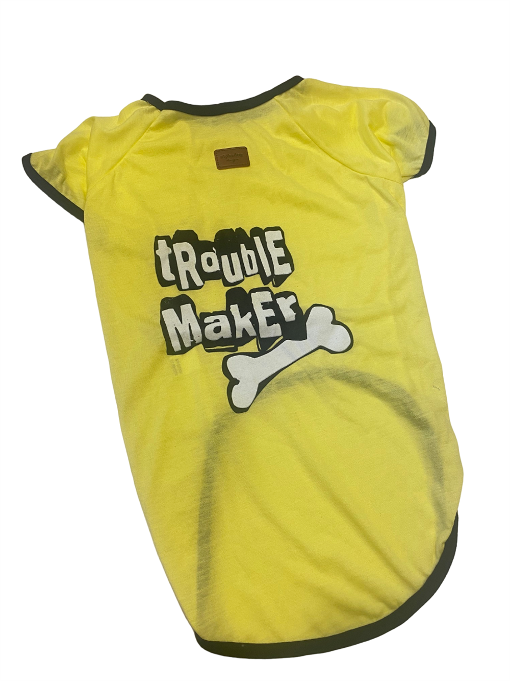 Alphadog Sarı Trouble Maker Orta-Büyük Irk Köpek T-shirtü