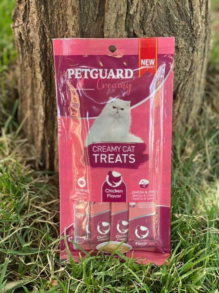 Petguard Tavuklu Sıvı Kedi Ödül Maması 4 Adetx15 gr