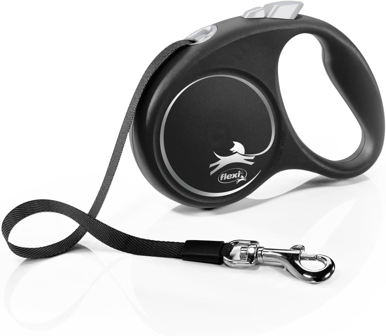 Flexi Black Design Siyah L Otomatik Şerit Gezdirme Tasması 5 m Max 50 kg