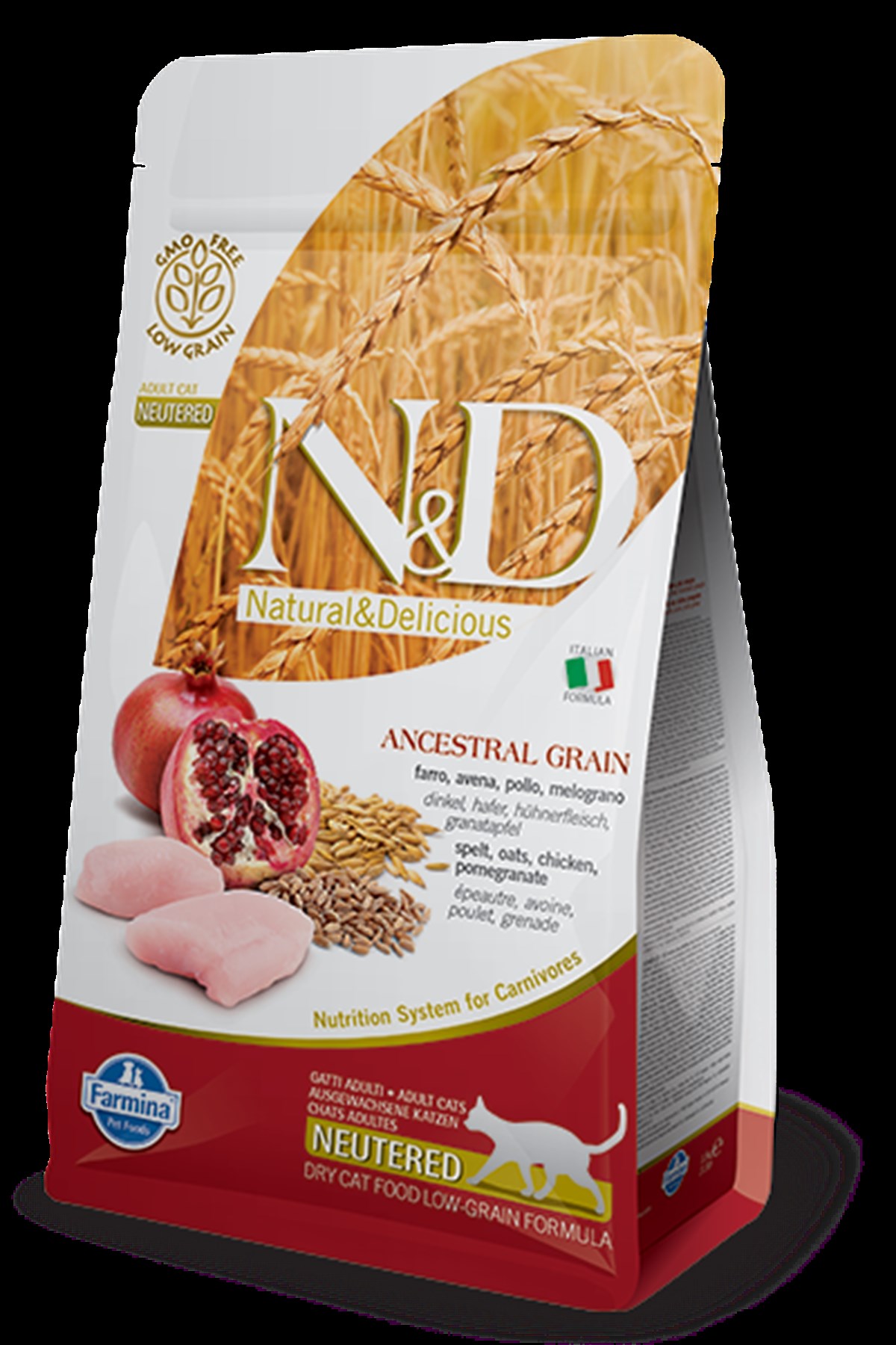 N&D Düşük Tahıllı 1,5 kg Tavuklu Narlı Kısırlaştırılmış Kedi Maması
