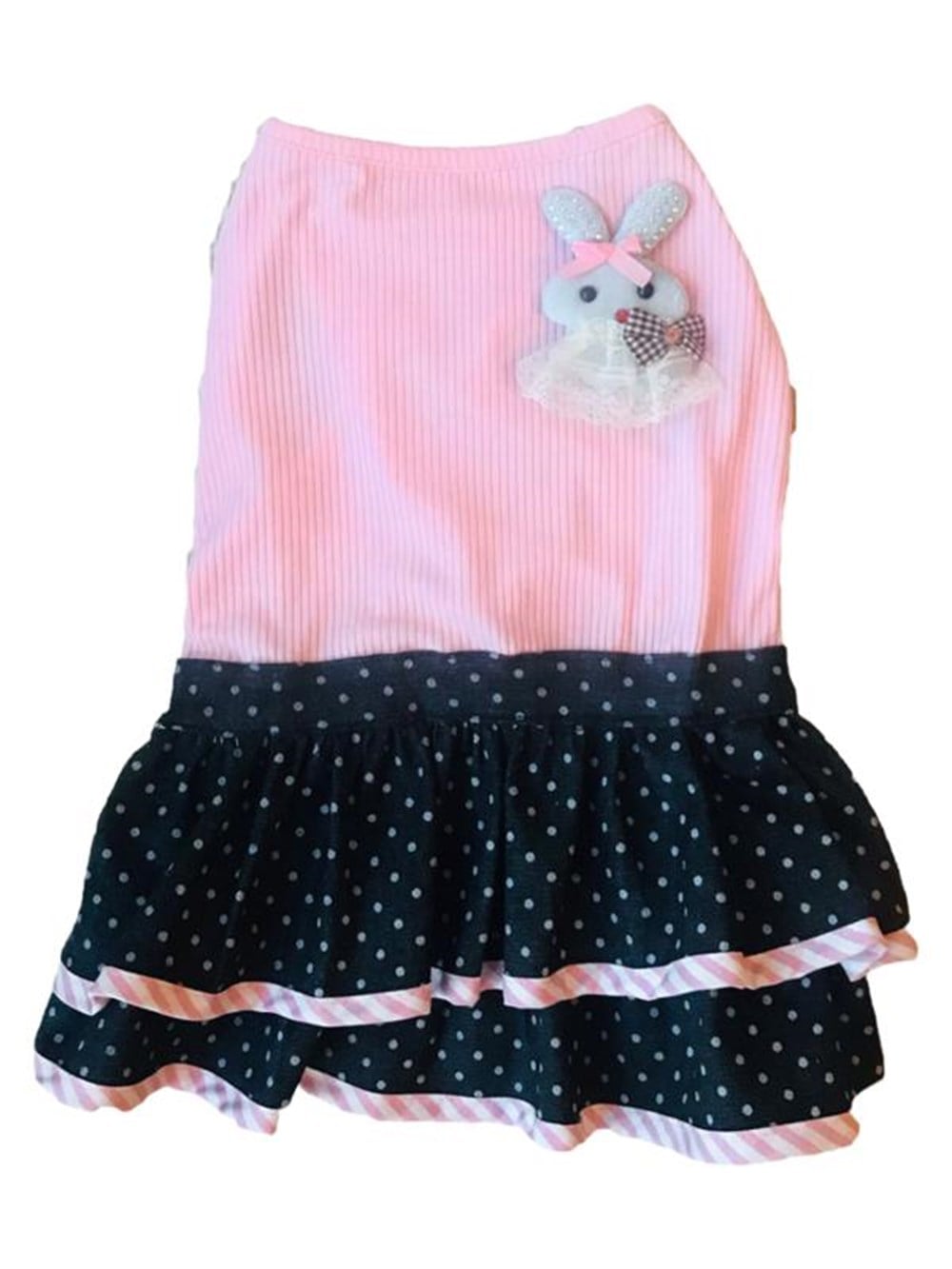 Gedyco Küçük Irk Köpek için Puantiyeli Jean Elbise (1,5 kg - 7,5 kg arası köpeklere uygundur)