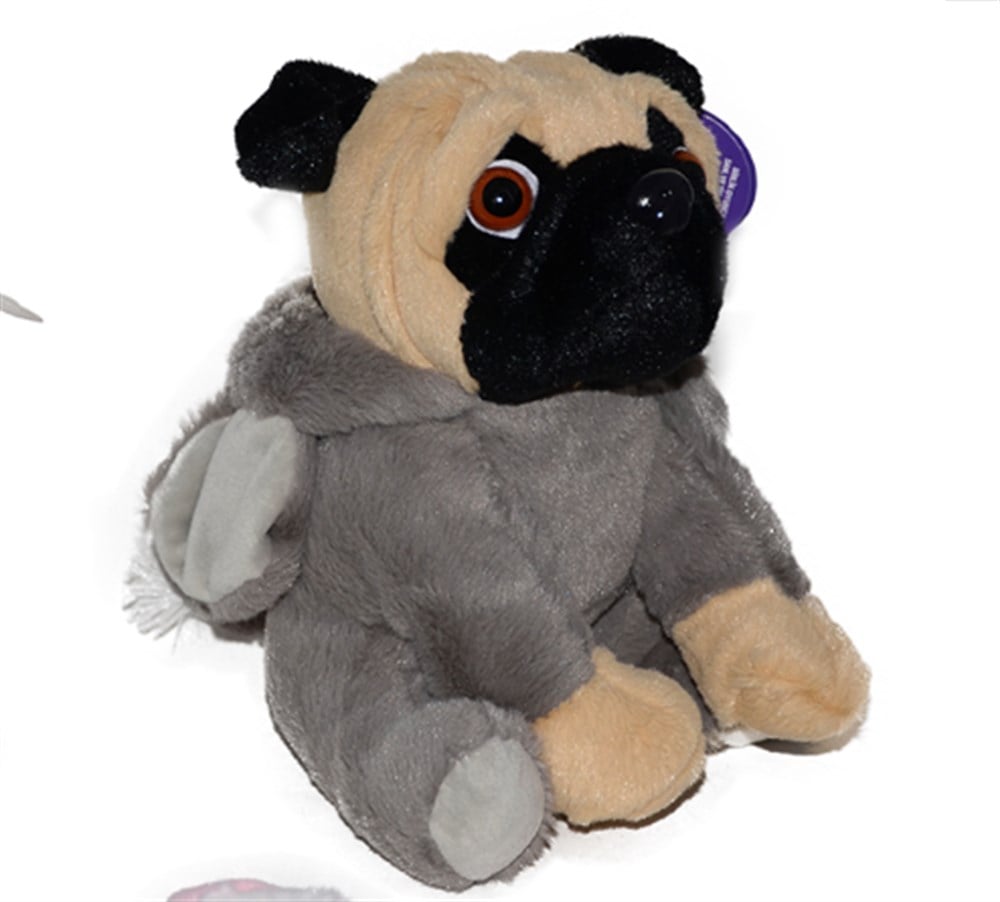 Havlayan, Kapüşonlu Peluş Köpek Pug 25 cm