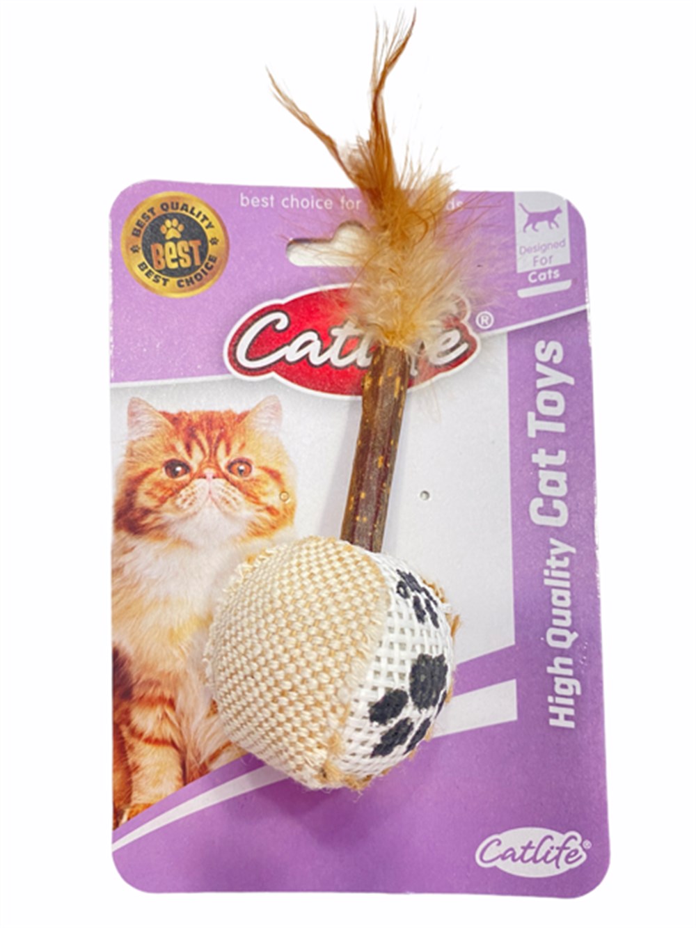 Sisal Toplu, Tüylü Hacı Yatmaz Kedi Oyuncağı 16 cm