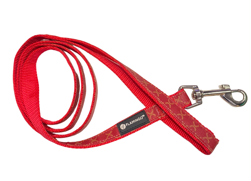 Flamingo Odin Red Gezdirme Kayışı 120 cm x 1,5 cm