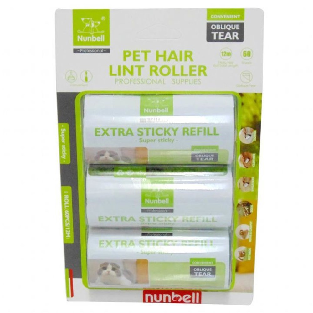 Nunbell Tüy Toplama Rulosu Yedeği (3 x 60 Yaprak))