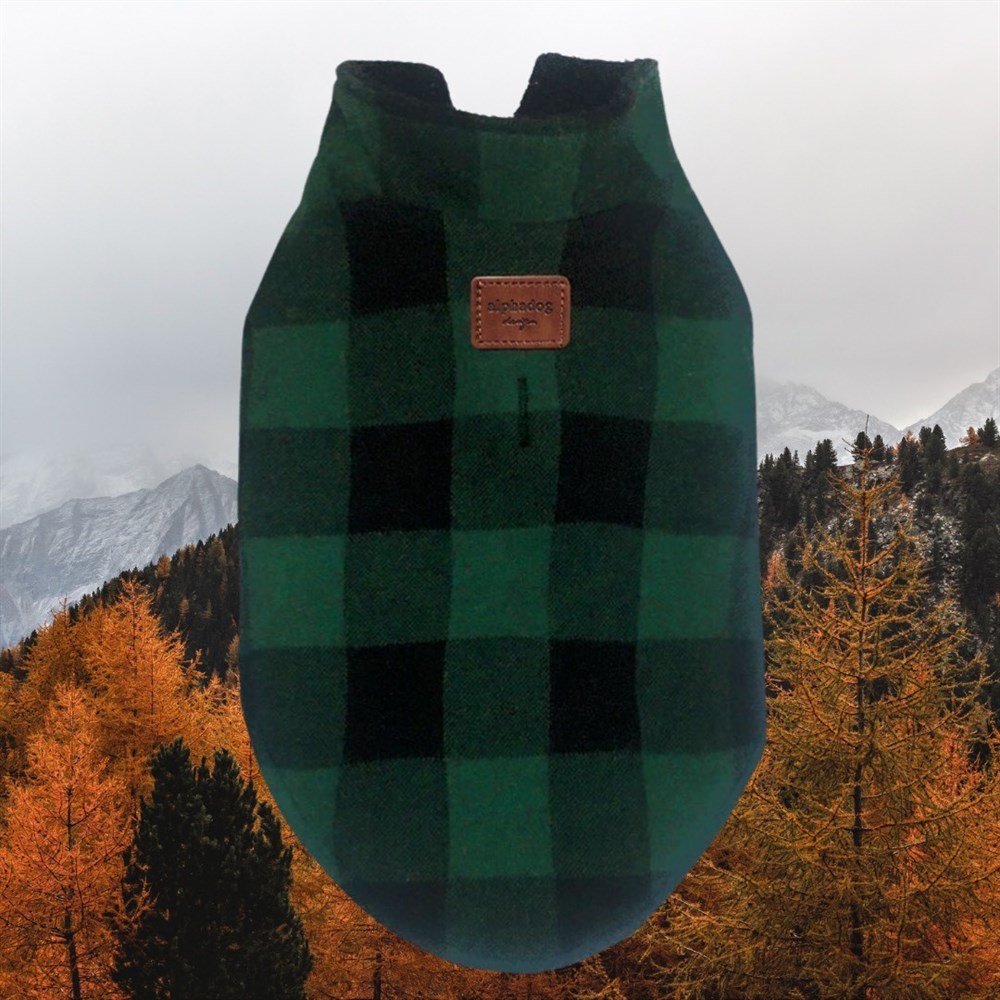 Alphadog London Ekose Yeşil Yün Mont