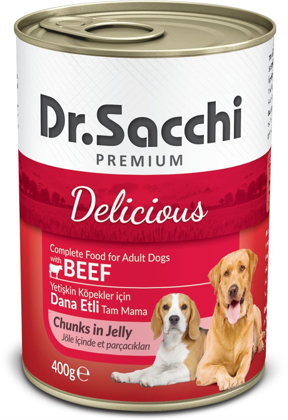 Dr.Sacchi Sığır Etli 400 gr Konserve Köpek Maması