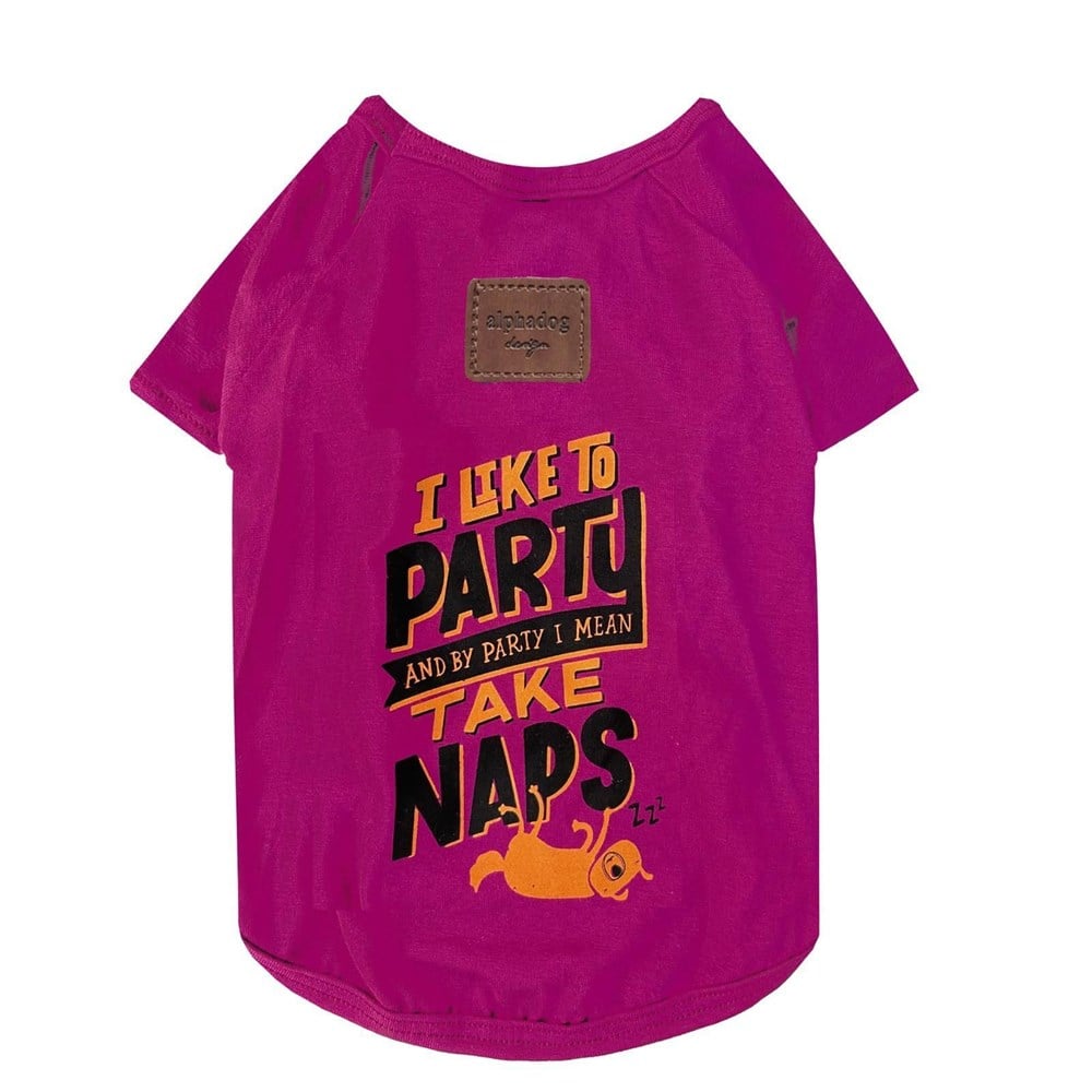 Alphadog Party Purple Küçük Irk Köpek T-shirtü