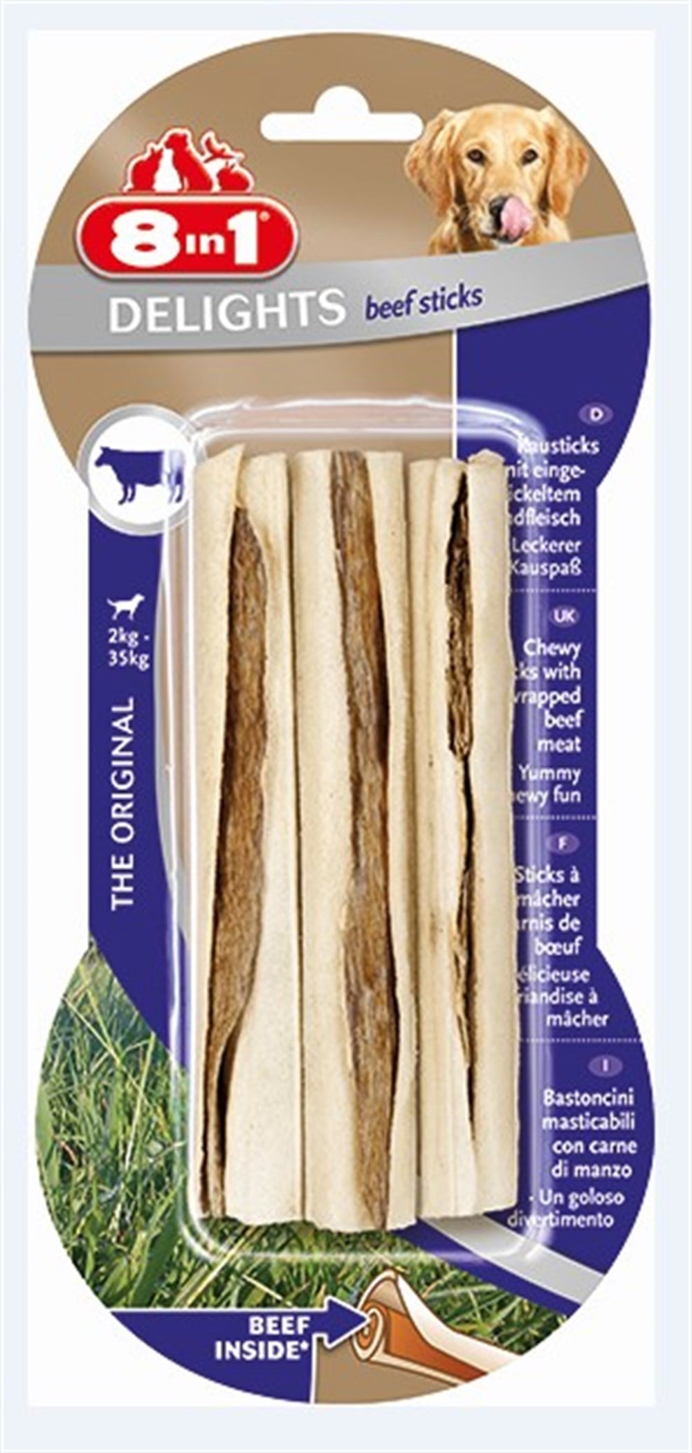 8 in 1 Delights Sticks Biftekli Köpek Kemiği 75 g
