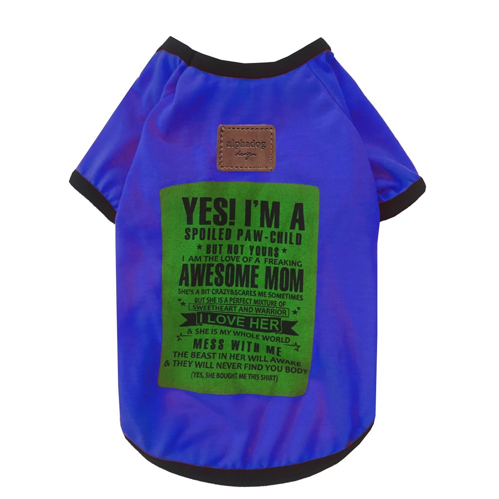  Alphadog Spoiled Blue Orta-Büyük Irk Köpek T-shirtü