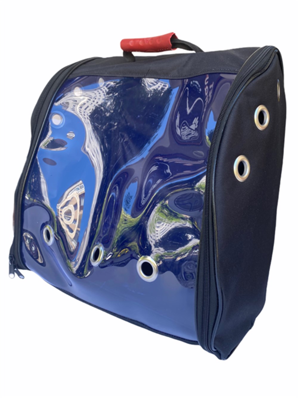 Şeffaf - Siyah Kedi ve Köpek Büyük Sırt Taşıma Çantası