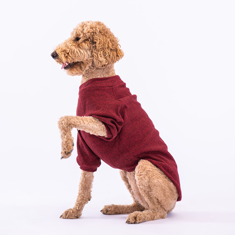 Pawstar Bordo Esnek, Orta-Büyük Irk Triko Köpek Kazağı (11 kg-45 kg arasına uygun bedenlerde)