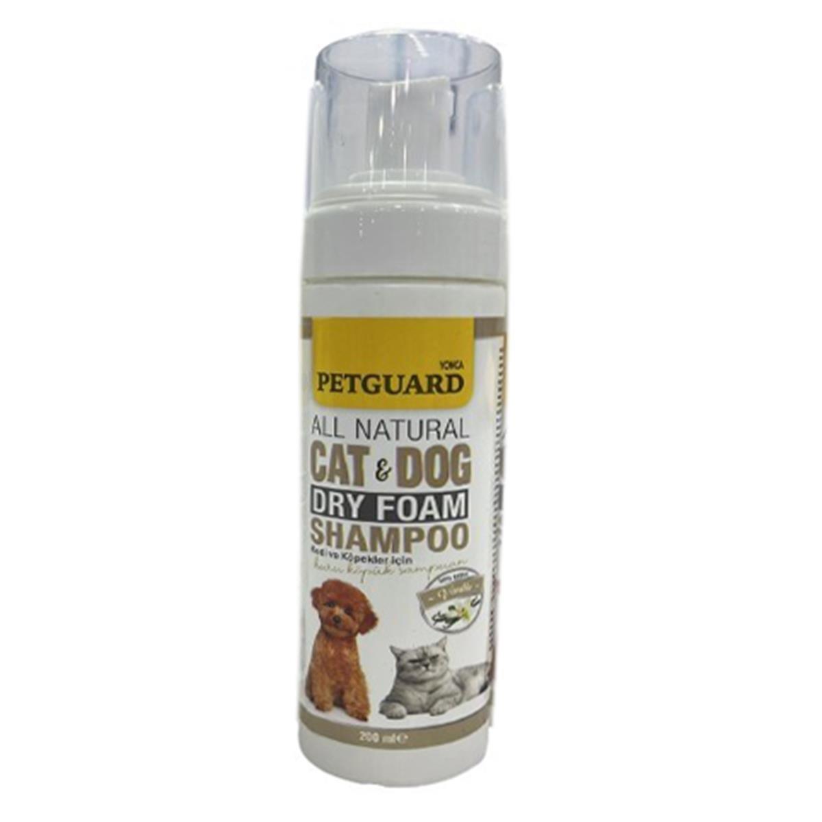Petguard Dry Foam Vanilyalı Kuru Köpük Kedi ve Köpek Şampuanı 200 ml