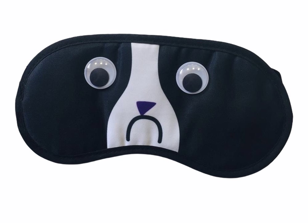 Siyah Köpekçik Uyku Maskesi