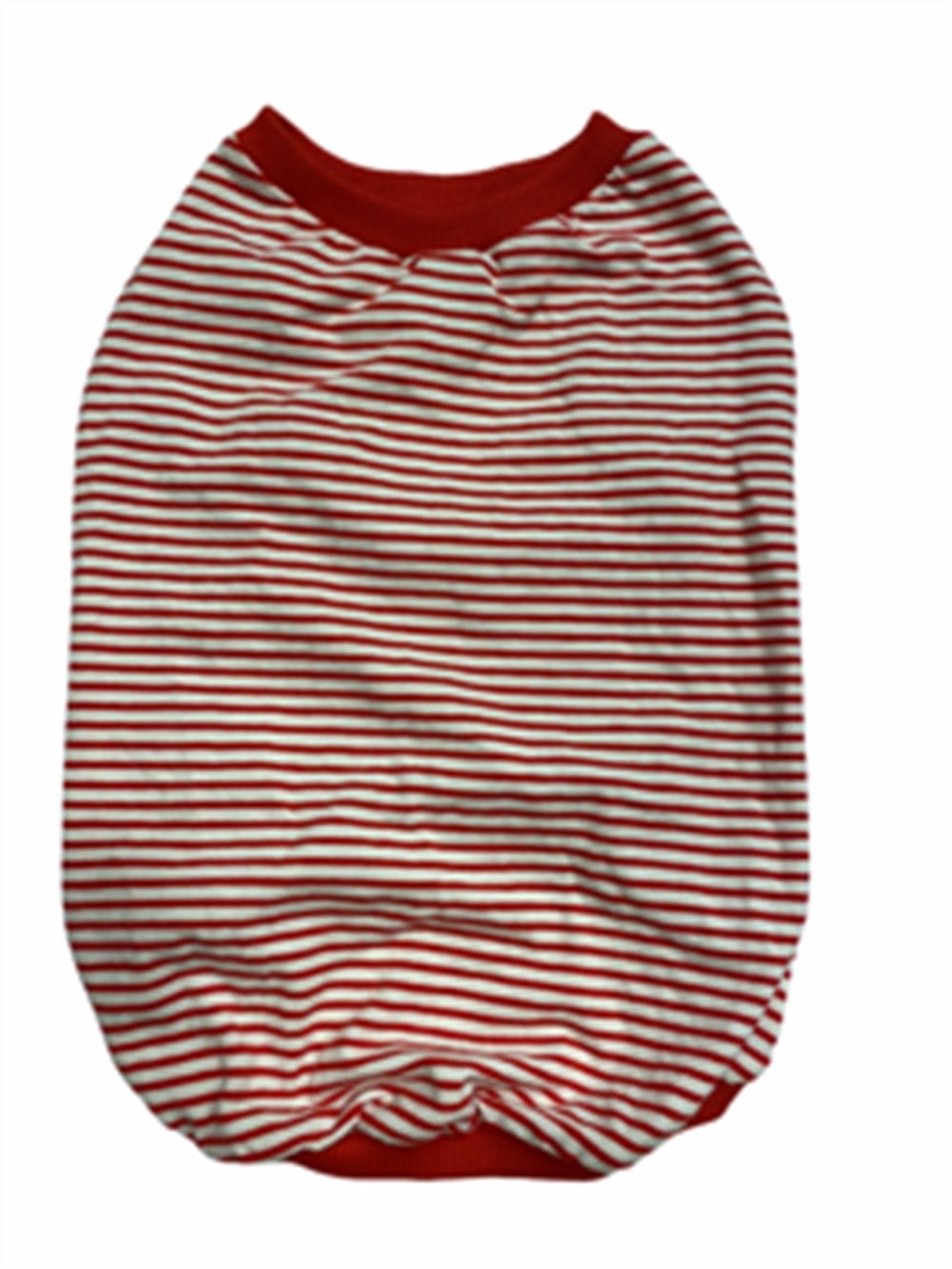 Kırmızı Beyaz Çizgili Penye T-shirt