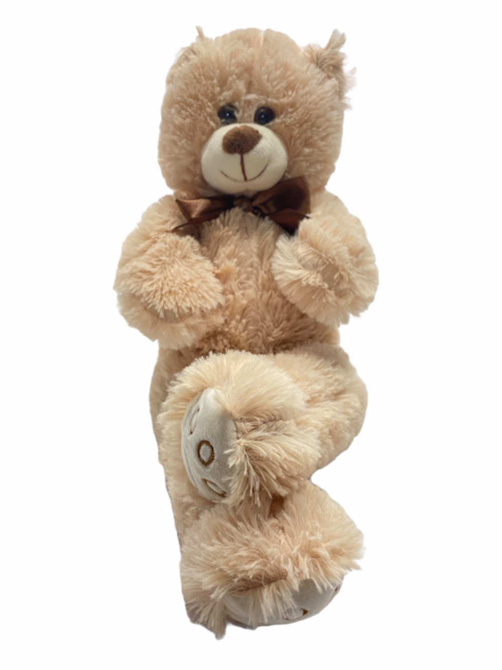 Bej Uzun Tüylü Yumuşacık Peluş Ayıcık 45 cm