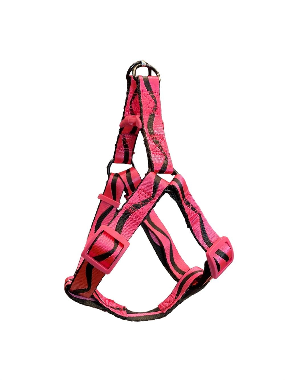Neon Pink Wave Küçük-Orta Irk Köpek Göğüs Tasması (Göğüs: 50 cm x 70 cm)