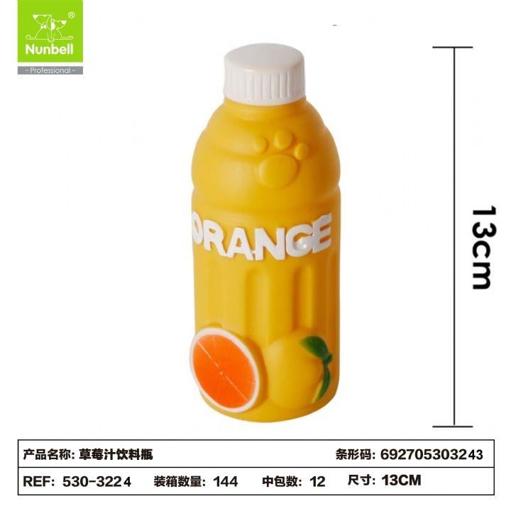 Nunbell Sesli Yumuşak Plastik Portakal Suyu Kabı Köpek Oyuncağı 13 cm