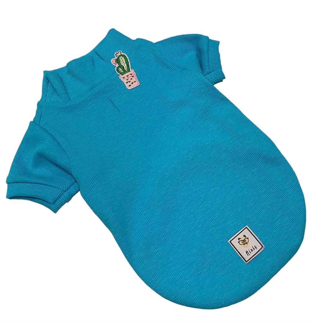 Flower Blue Esnek Basic Kaşkorse Köpek Sweatshirtü (4,5 kg-6,5 kg arası köpeklere uygun bedende)