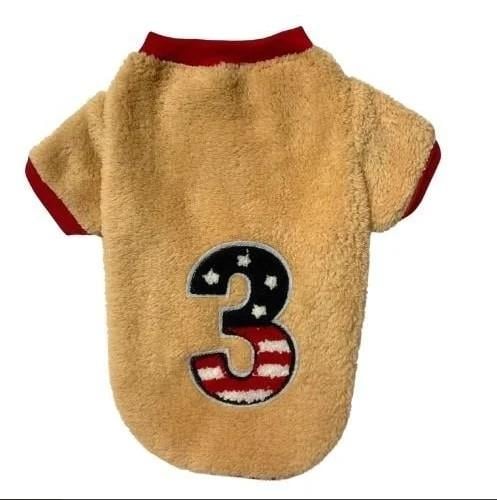 Gedyco Peluş Beige 3 Küçük Irk Köpek Sweatshirtü (1,1 kg-8 kg arası köpeklere uygundur)