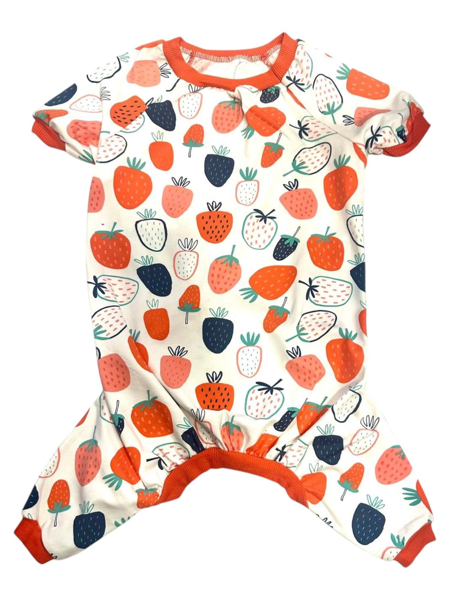 Miniş Çilekli Esnek Penye Orta Irk Köpek Tulumu