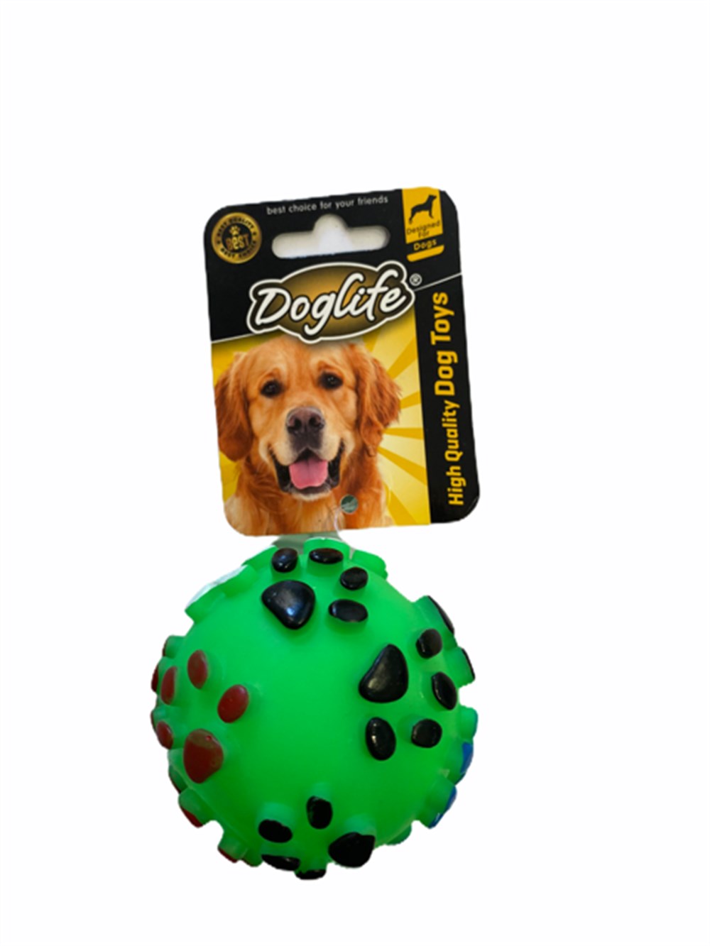 Sesli, Plastik Top Köpek Oyuncağı 6 cm