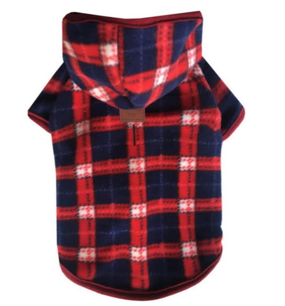 Alphadog Ekose Kapüşonlu Köpek Poları