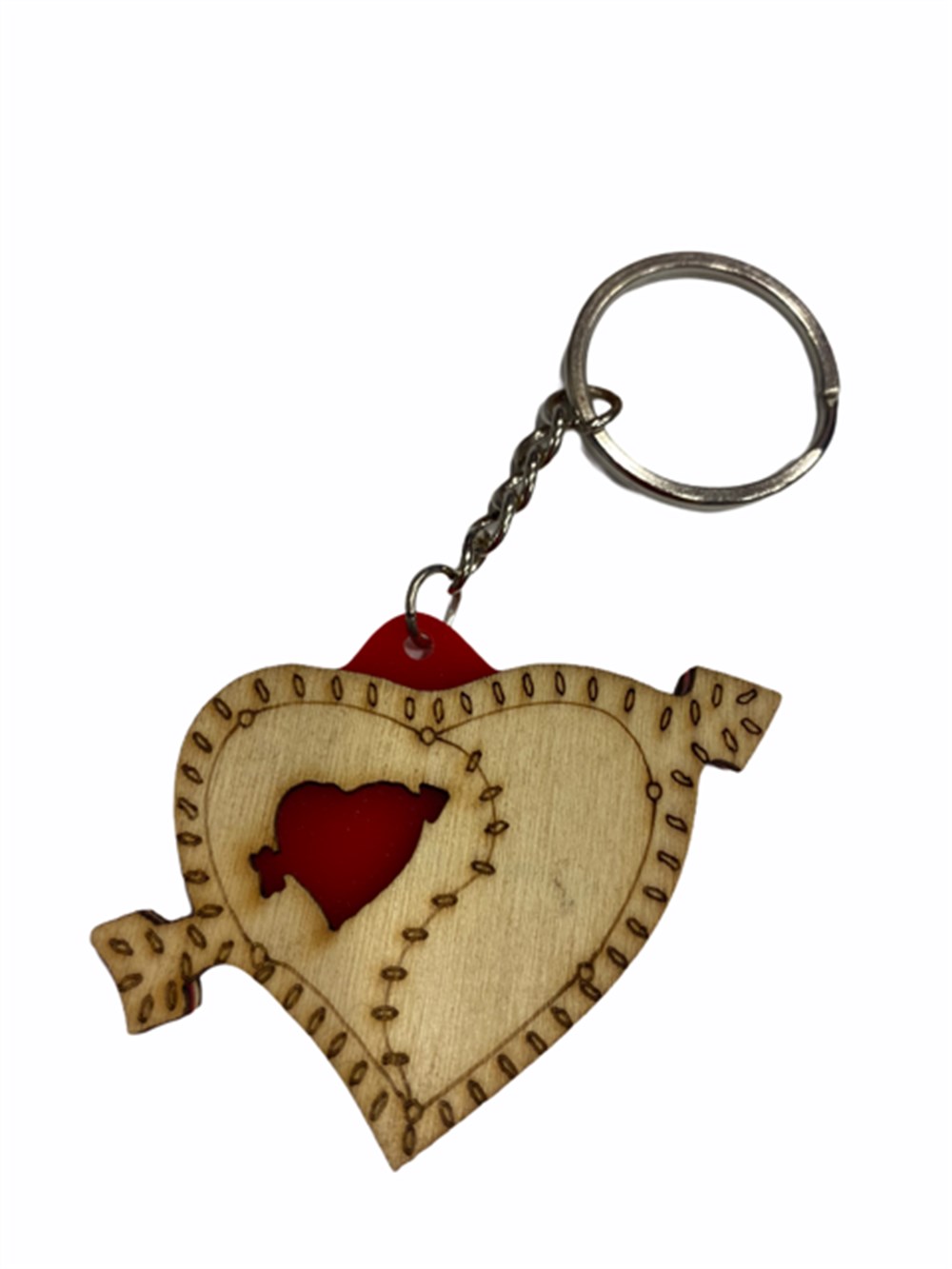 Ahşap Love Anahtarlık