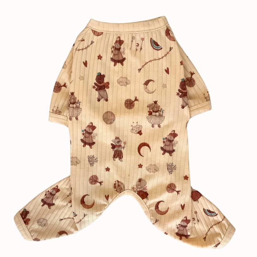 Gedyco Happy Animals Küçük Irk Köpek Penye Tulum Pijama