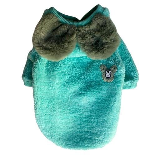 Gedyco Mint Peace Peluş Küçük Irk Köpek Sweatshirtü (2 kg-9 kg arası köpeklere uygundur)