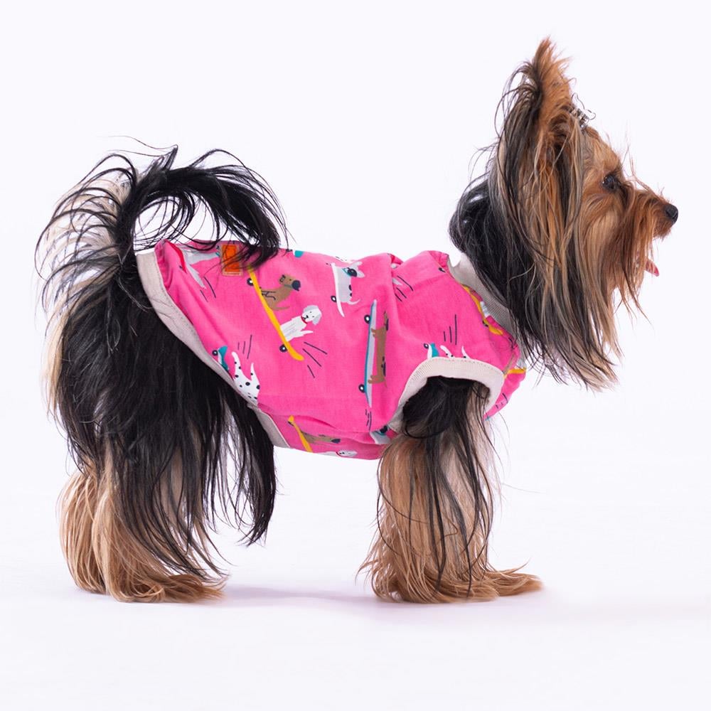 Pawstar Skate Dogs Küçük Irk Köpek Penye T-shirt