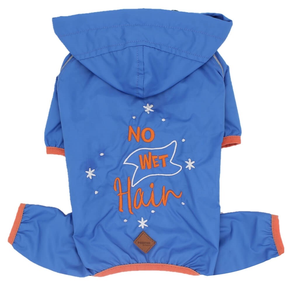 Pawstar No Wet Hair Küçük Irk Köpek Tulum Yağmurluk Blue