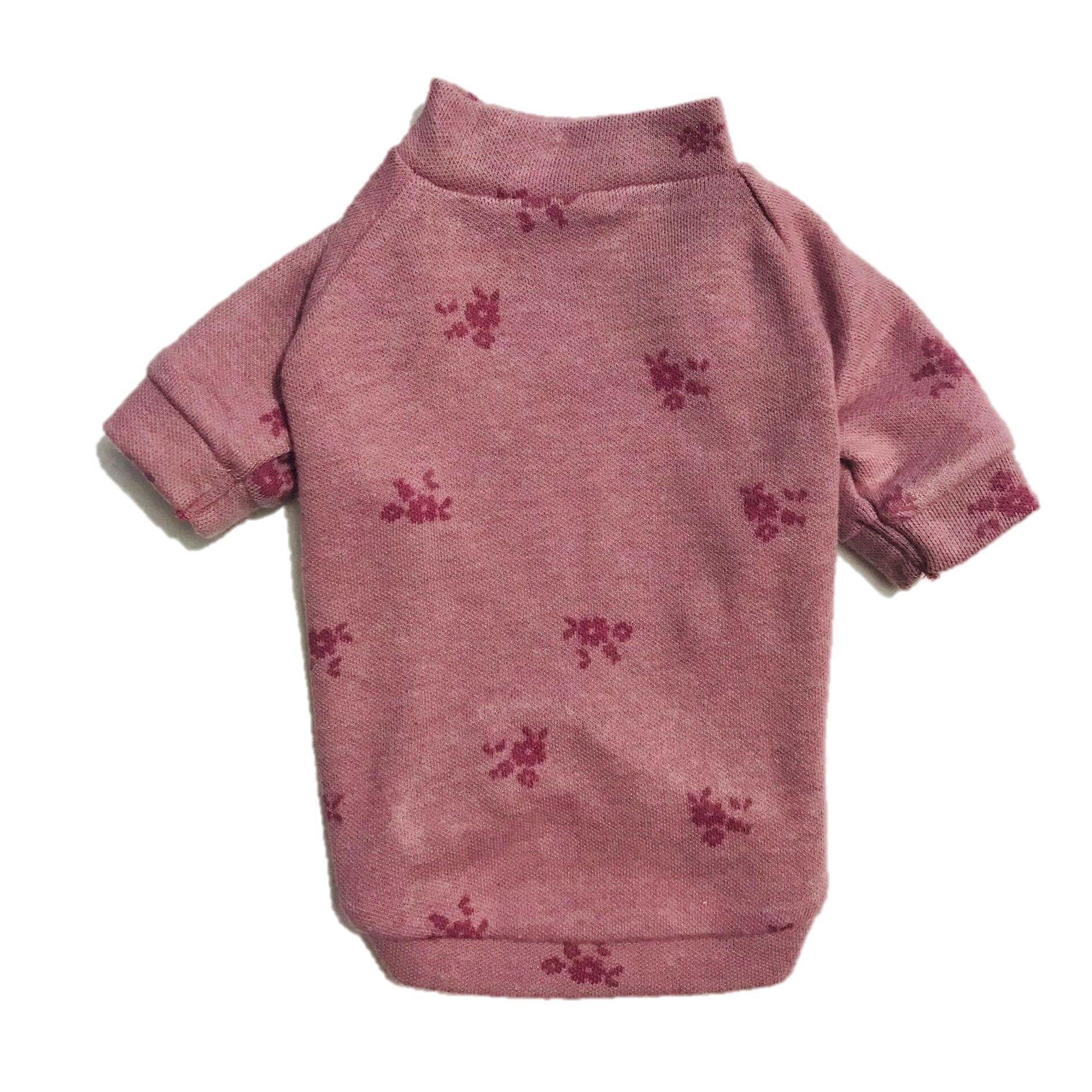 Gedyco Pink Flowers Küçük Irk Köpek Kazağı