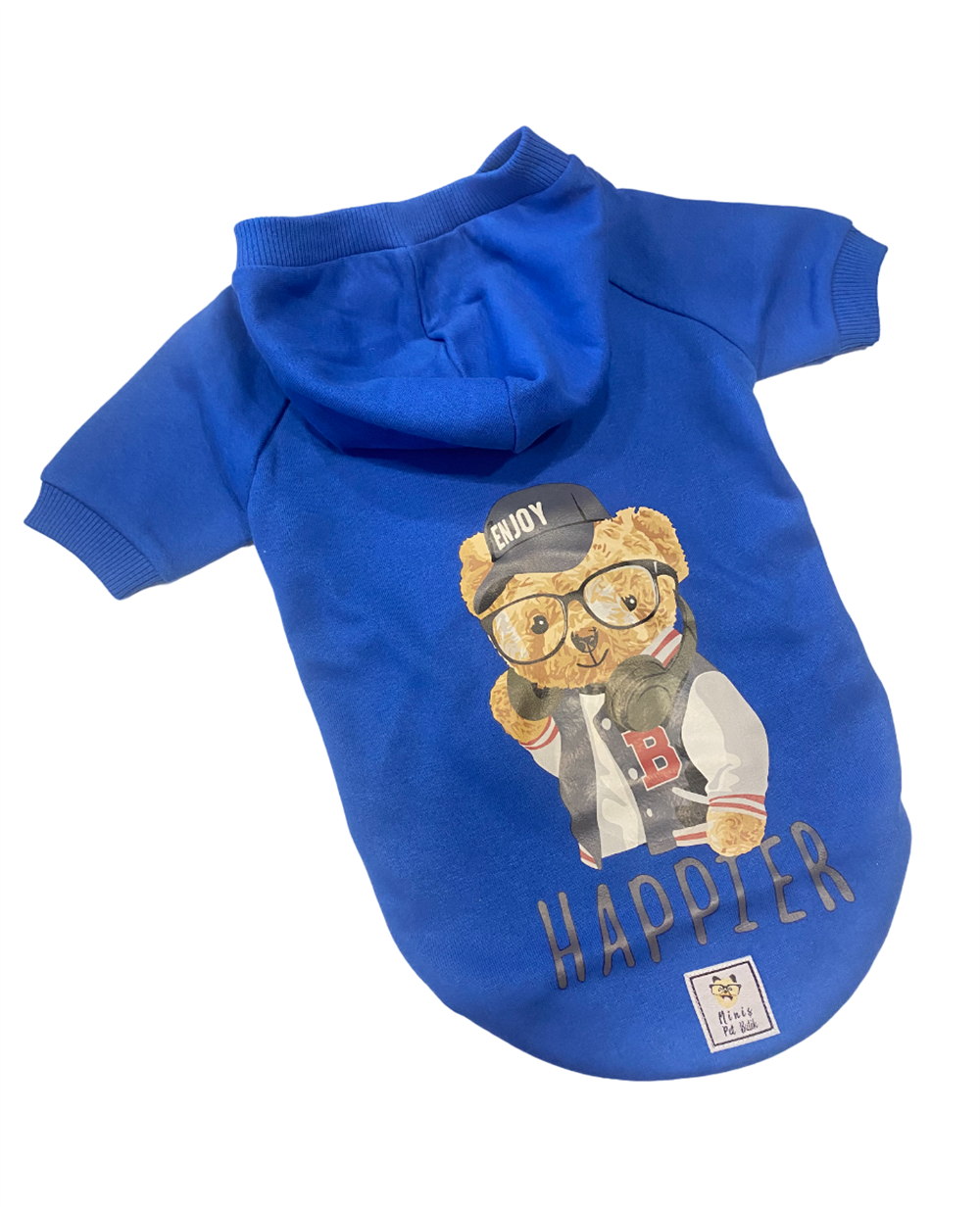 Sax Happier Teddy Kapüşonlu Küçük Köpek Sweatshirtü (6,5 kg-12 kg arasına uygun)