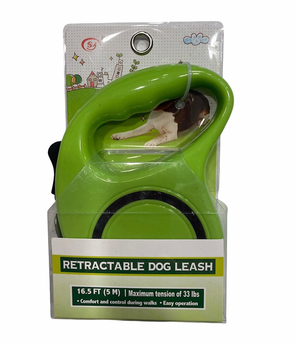 Yeşil Otomatik Köpek Tasması 5 m Şerit Max 15 kg