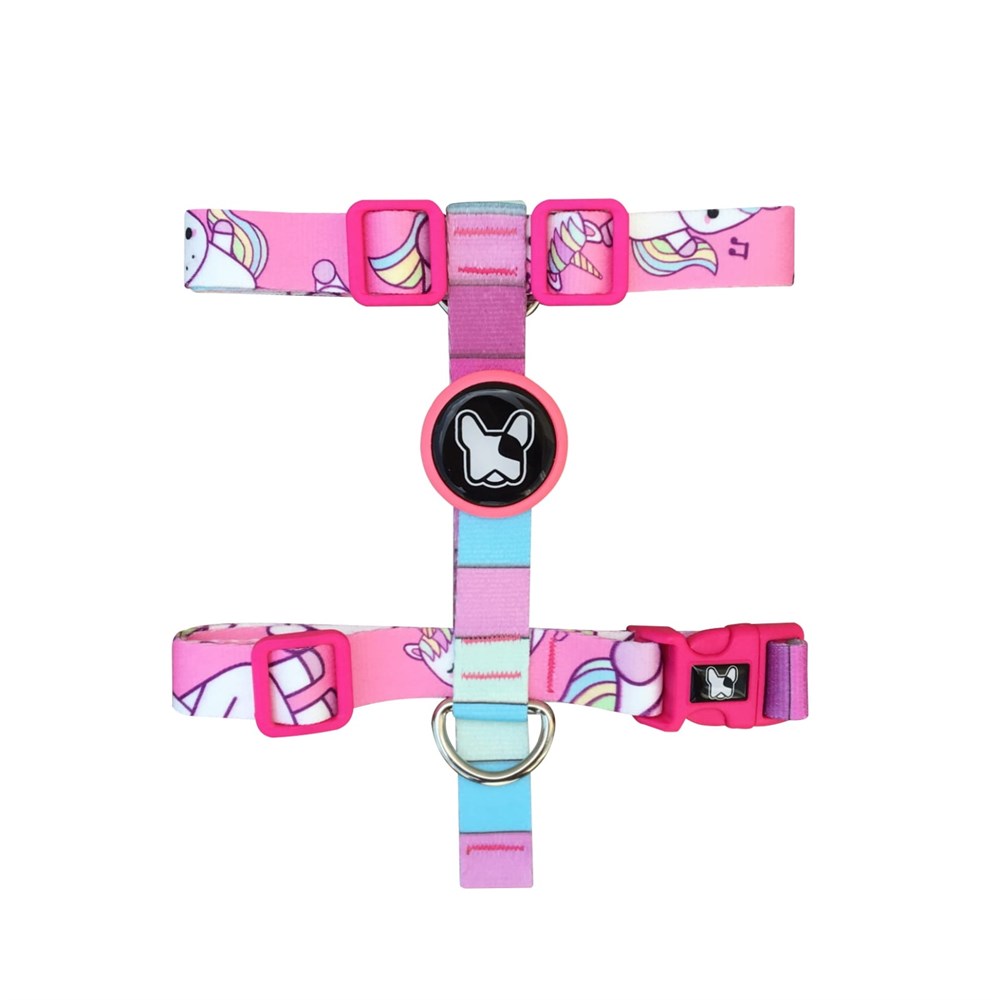 Dogness H-tip Unicorn Pink M Küçük ve Orta Irk Köpek Göğüs Tasması (Göğüs 32 cm x 56 cm)