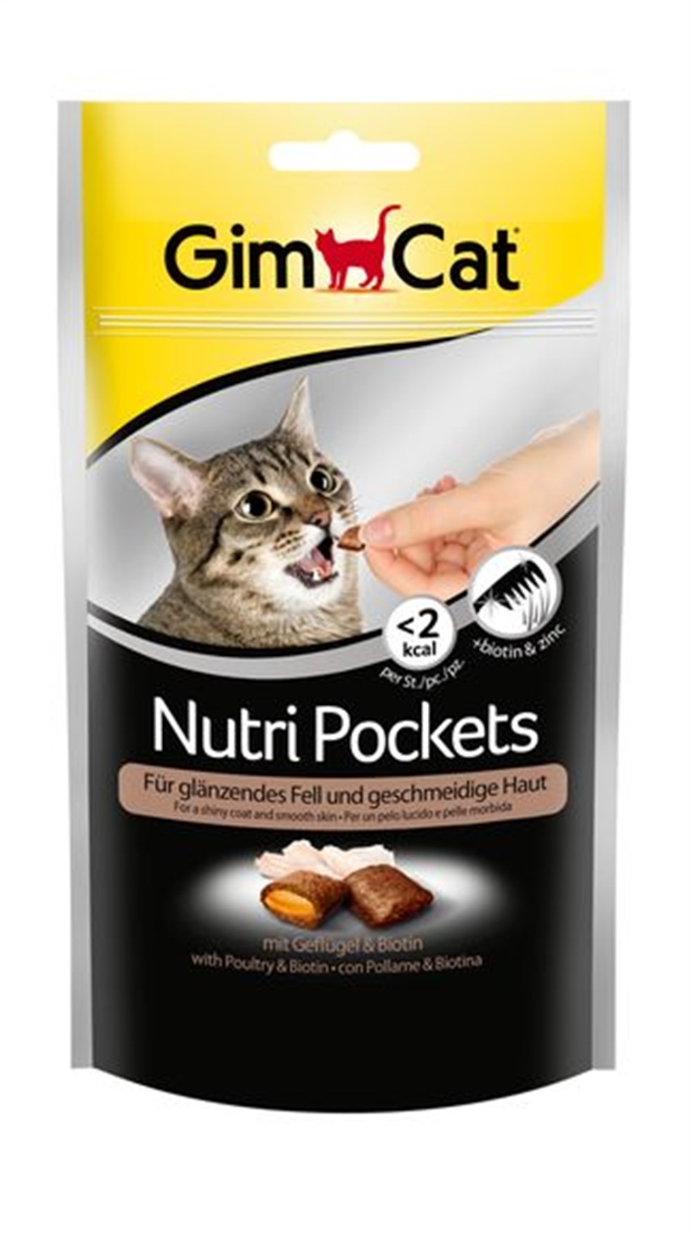Gimcat Nutri Pockets Kümes Hayvanlı ve Biotinli Kedi Ödülü 60 Gr