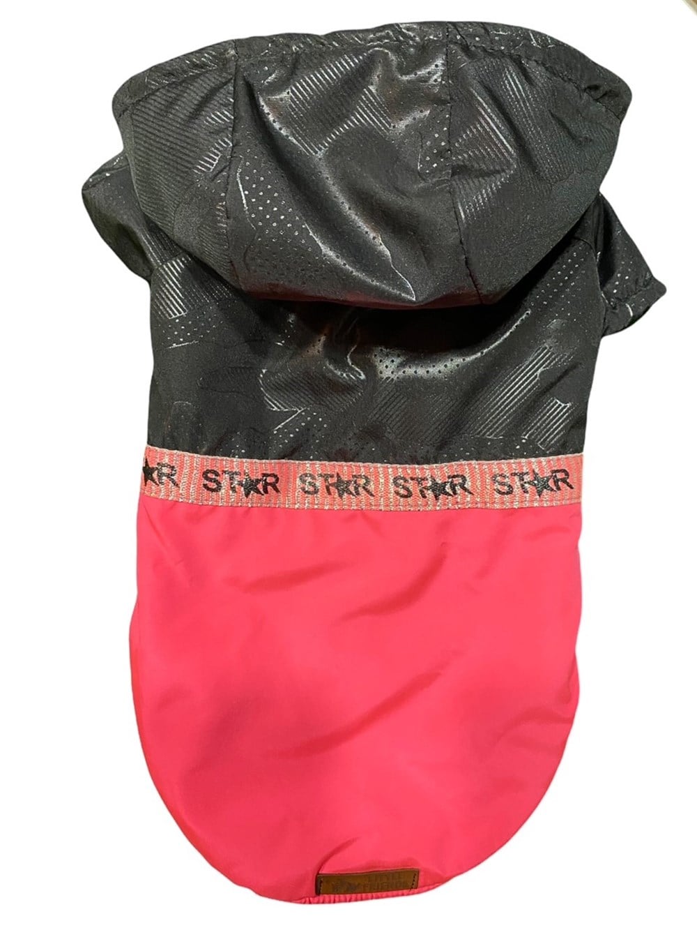 Star Kapüşonlu içi Polar Çok Küçük Köpek Montu