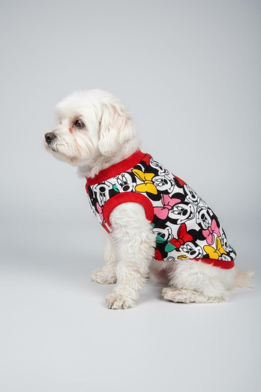 Miniş Minnie Küçük Irk Köpek T-Shirt – Esnek Pamuklu Penye