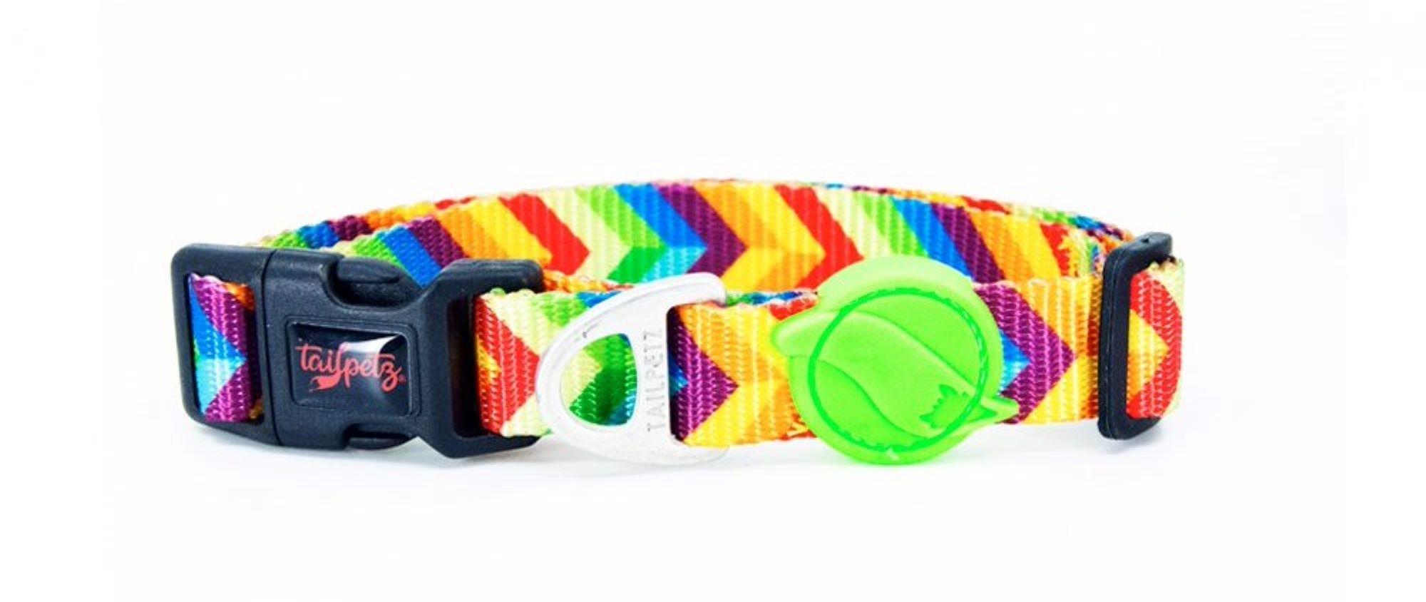 Tailpetz Rainbow XS Köpek ve Kedi Boyun Tasması (Boyun 22,5 cm x 33 cm)