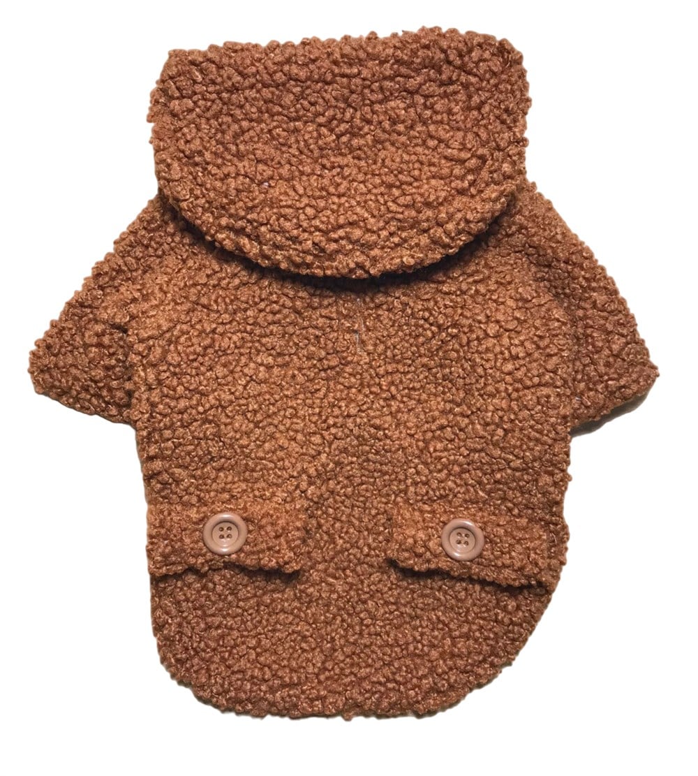Gedyco Teddy Tarçın Küçük Köpek Peluş Kabanı