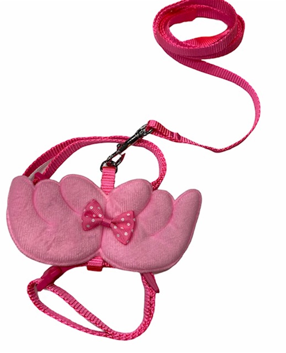Pembe Kanat Kedi ve Köpek Gezdirme ve Göğüs Tasma Seti