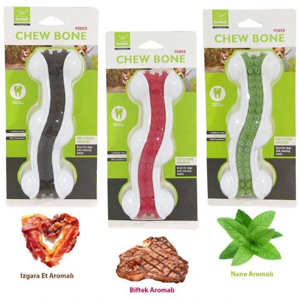 Nunbell Kuvvetli Çiğneyen Orta/Büyük Köpekler için Aromalı Sert Oyuncak 16 cm