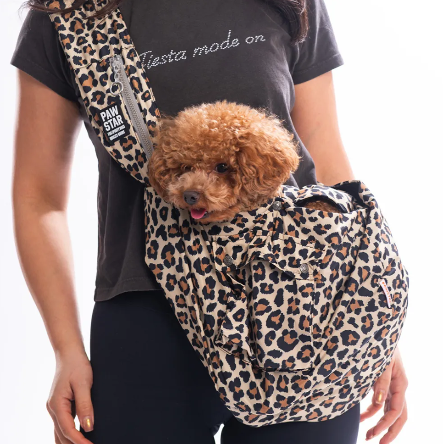 Pawstar Mbeya Gold Crossbody Küçük Irk Köpek Çapraz Taşıma Çantası (İçi Tay Tüyü)